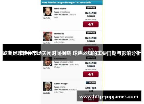欧洲足球转会市场关闭时间揭晓 球迷必知的重要日期与影响分析